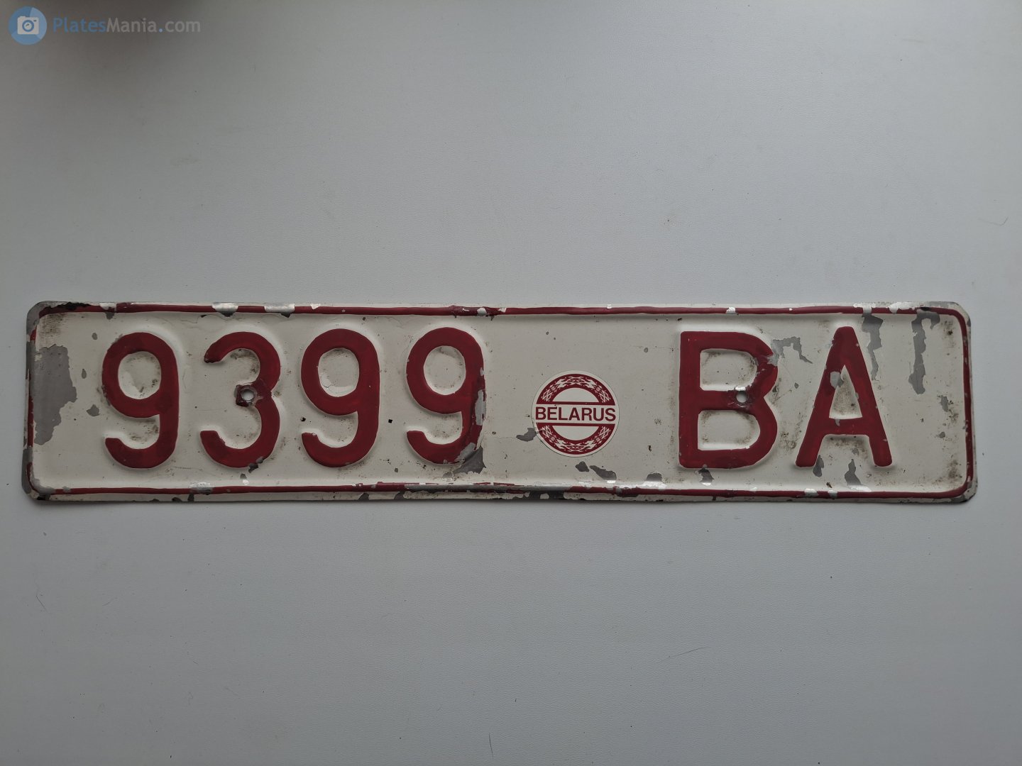 9399 BA, License plate without vehicle 