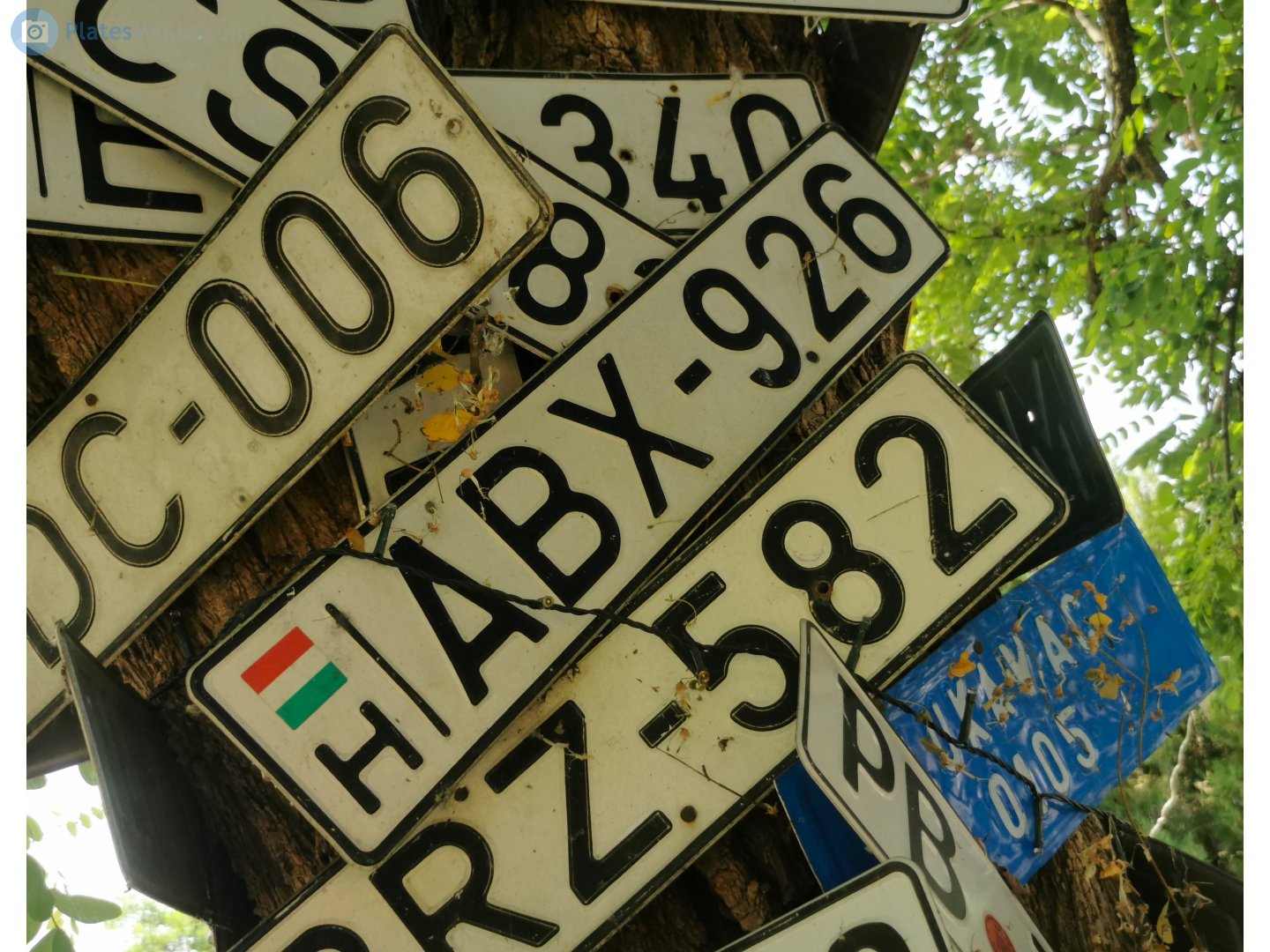 ABX-926, License plate without vehicle 