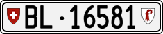 License plate of Switzerland, Cars
