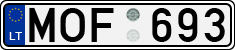 License plate of Lithuania, Cars