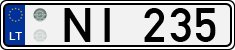 License plate of Lithuania, Trailers