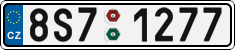 License plate of the Czech Republic, Cars (2001)