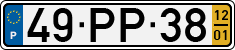 License plate of Portugal, Regular plates