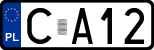 License plates of Poland, Regular car plates