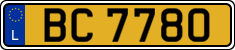 License plate of Luxembourg, 2003 year system