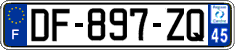 French license plate, SIV (ordinary)
