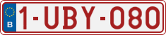 License plate of Belgium, Regular plates (2010)