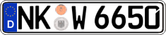 German license plate, Regular plates
