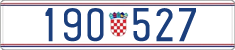 License plate of Croatia, Police