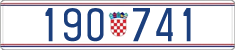 License plate of Croatia, Police