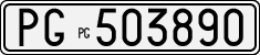 License plate of Italy, Cars (1927 year series)