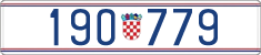 License plate of Croatia, Police
