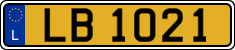 License plate of Luxembourg, 2003 year system