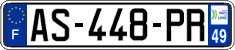 French license plate, SIV (ordinary)