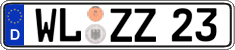 German license plate, Regular plates