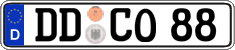 German license plate, Regular plates
