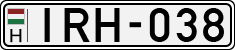 license plates of Hungary, Cars (1990)