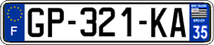 French license plate, SIV (ordinary)