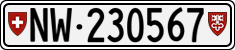 License plate of Switzerland, Cars