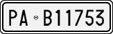 License plate of Italy, Cars (1927 year series)