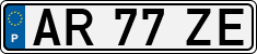 License plate of Portugal, Regular plates