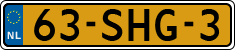 License plate of the Netherlands, Cars