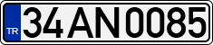 License plate of Turkey, Regular plates