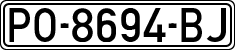 License plates of Spain, 1971 year series