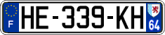 French license plate, SIV (ordinary)