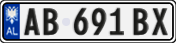 License plate of Albania, Cars (2011)