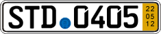 German license plate, Short-term transit plates