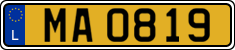 License plate of Luxembourg, 2003 year system