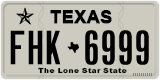 Texas, Regular plates (2012) (АBC-1234)