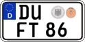 German license plate, Regular plates