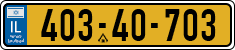 License plate of Israel, Regular plates