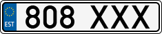 License plate of Estonia, Regular car plates