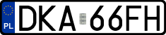License plates of Poland, Regular car plates