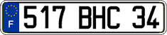 French license plate, FNI