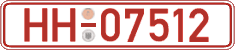 German license plate, Red license plates