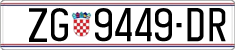 License plate of Croatia, Regular plates
