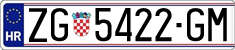 License plate of Croatia, Regular plates