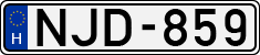 license plates of Hungary, Cars (1990)