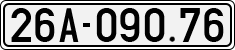 License plate of Vietnam, Cars