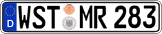 German license plate, Regular plates