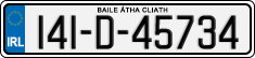 License plate of Ireland, Regular plates