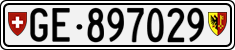 License plate of Switzerland, Cars