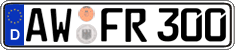 German license plate, Regular plates