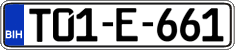 License plate of Bosnia and Herzegovina, Regular plates