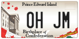 Prince Edward Island, Vanity Plates