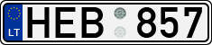 License plate of Lithuania, Cars
